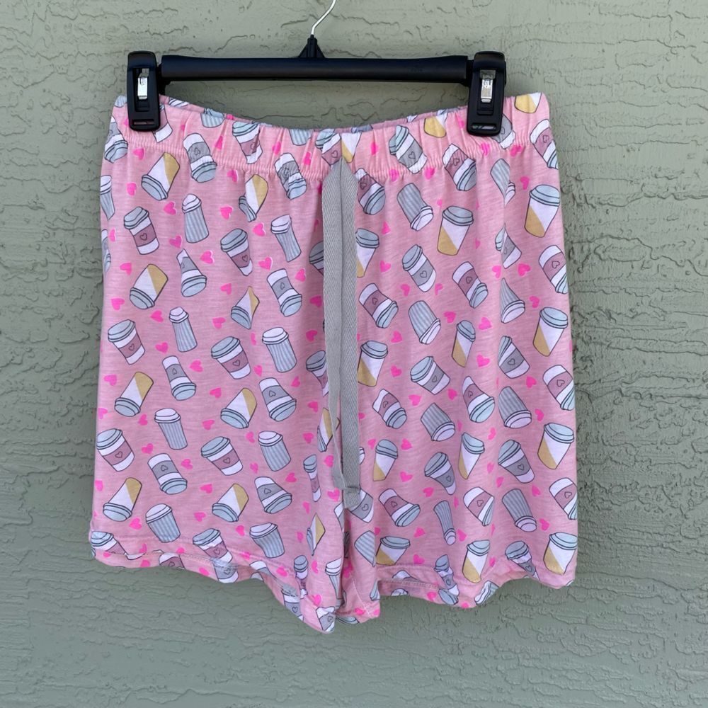 Bobbie Brooks Sleepwear Sz 3X Pink With Coffee Cups